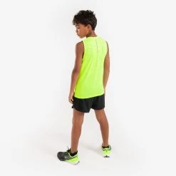 Short De Running Respirant Enfant - KIPRUN DRY+ 900 Noir Et Jaune Fluo -Magasin De Plein Air short de running respirant enfant kiprun dry 900 noir et jaune fluo 3