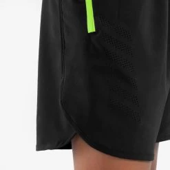 Short De Running Respirant Enfant - KIPRUN DRY+ 900 Noir Et Jaune Fluo -Magasin De Plein Air short de running respirant enfant kiprun dry 900 noir et jaune fluo 4