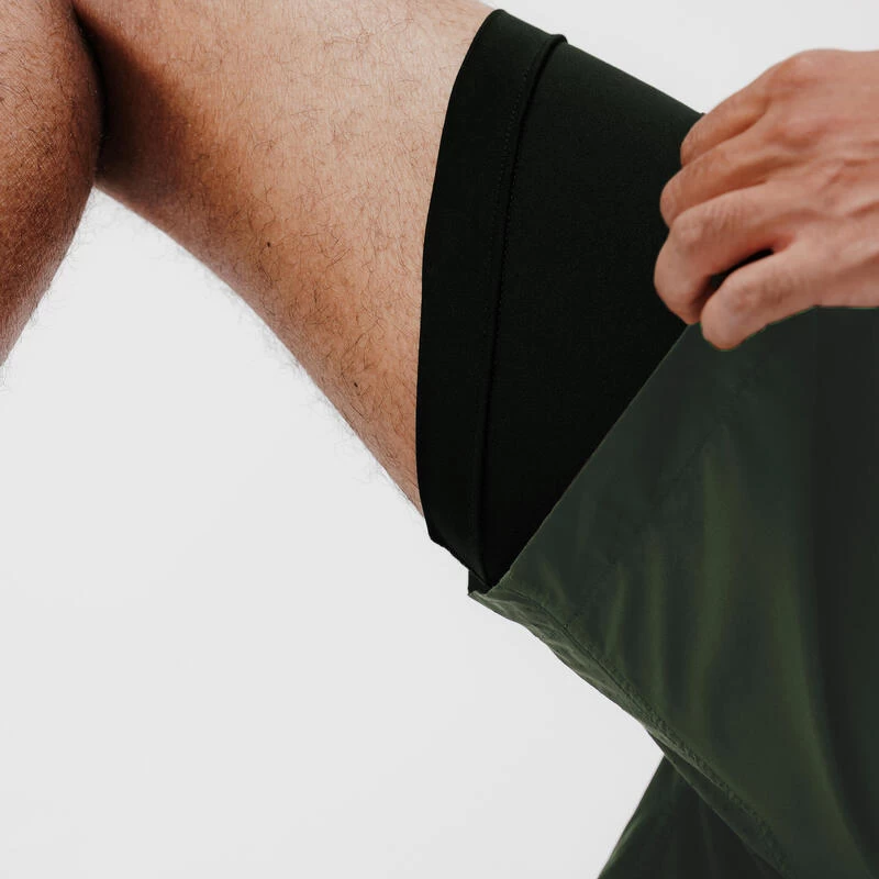 Kalenji Short Running Respirant 2 En 1 Homme - Dry 550 Khaki 4 Kalenji Short Running Respirant 2 En 1 Homme - Dry 550 Khaki – Image 4