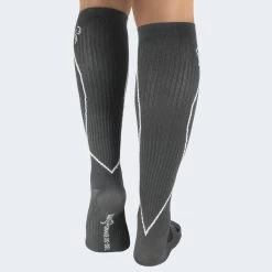 Sport Chaussettes De Course Avec Compression | Mi-bas | Femmes Et Hommes | Gris -Magasin De Plein Air sport chaussettes de course avec compression mi bas femmes et hommes gris 3