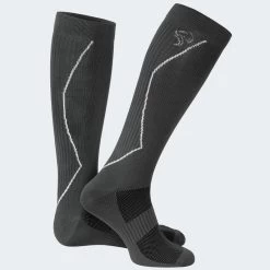 Sport Chaussettes De Course Avec Compression | Mi-bas | Femmes Et Hommes | Gris -Magasin De Plein Air sport chaussettes de course avec compression mi bas femmes et hommes gris 4
