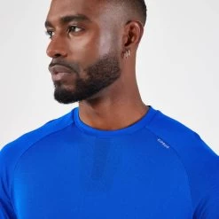 T-shirt De Running Sans Couture Homme - KIPRUN Run 500 Confort Bleu Indigo -Magasin De Plein Air t shirt de running sans couture homme kiprun run 500 confort bleu indigo 2