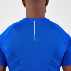 T-shirt De Running Sans Couture Homme - KIPRUN Run 500 Confort Bleu Indigo -Magasin De Plein Air t shirt de running sans couture homme kiprun run 500 confort bleu indigo 3