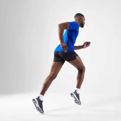 T-shirt De Running Sans Couture Homme - KIPRUN Run 500 Confort Bleu Indigo -Magasin De Plein Air t shirt de running sans couture homme kiprun run 500 confort bleu indigo 5
