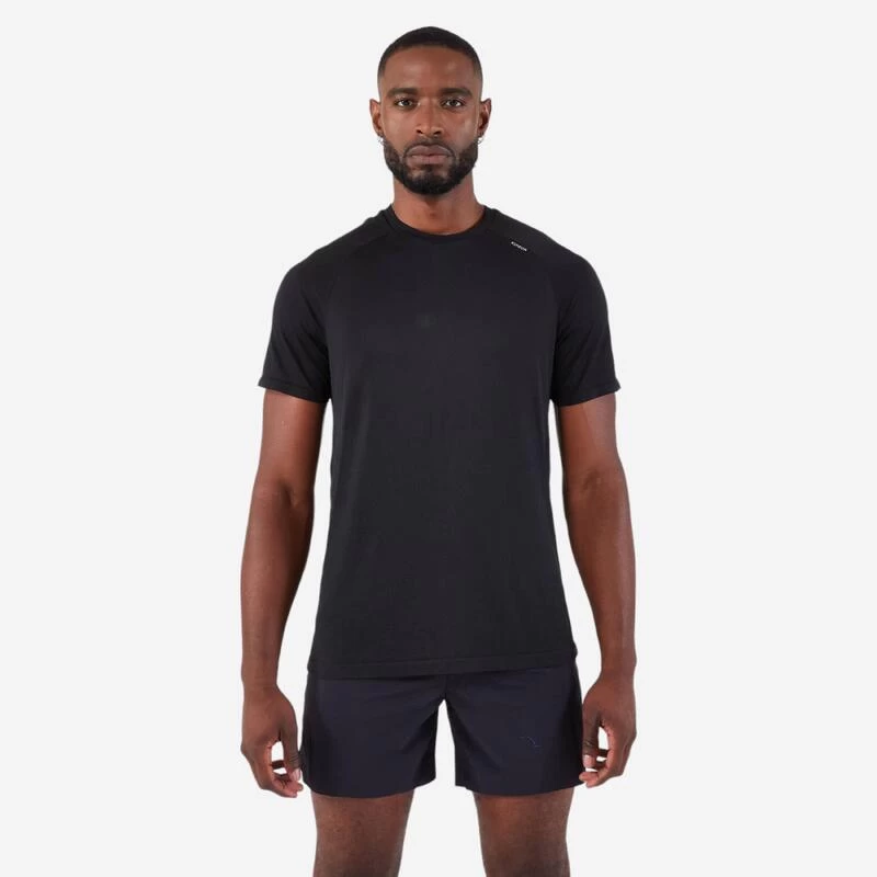 T-shirt De Running Sans Couture Homme - KIPRUN Run 500 Confort Noir 1 T-shirt De Running Sans Couture Homme - KIPRUN Run 500 Confort Noir