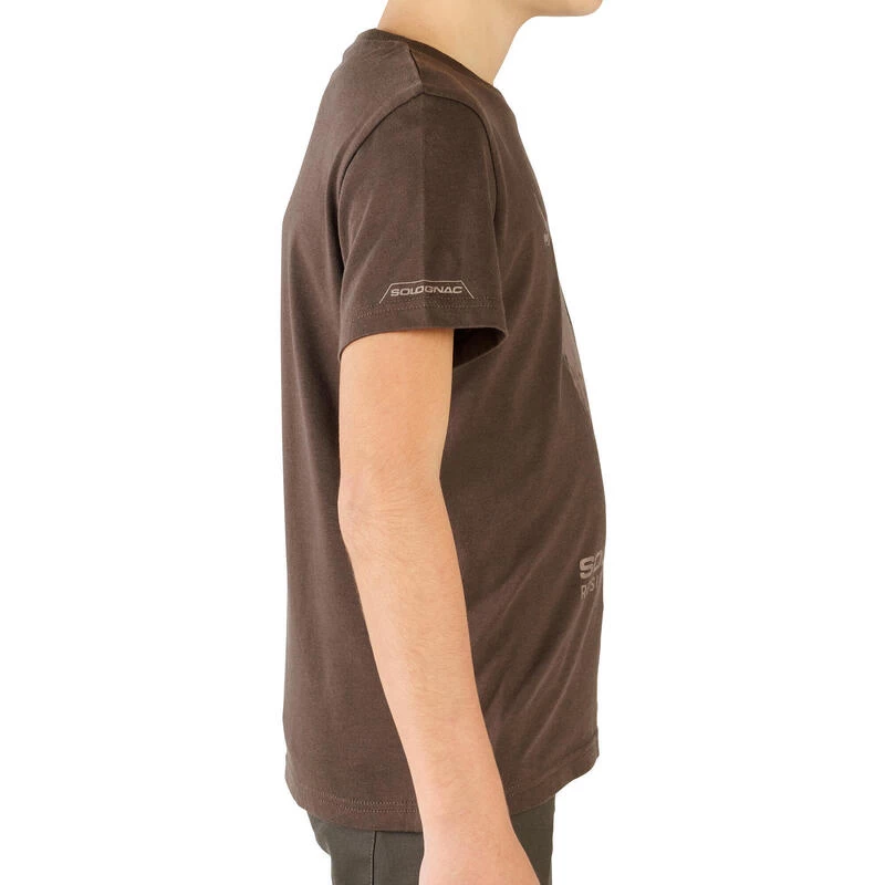T-SHIRT Manches Courtes Chasse Coton Junior -100 LTD Cerf Marron 5 T-SHIRT Manches Courtes Chasse Coton Junior -100 LTD Cerf Marron – Image 5