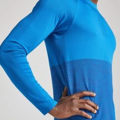 T-SHIRT RUNNING HOMME RESPIRANT MANCHE LONGUE KIPRUN CARE BLEU ROY -Magasin De Plein Air t shirt running homme respirant manche longue kiprun care bleu roy 3