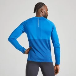 T-SHIRT RUNNING HOMME RESPIRANT MANCHE LONGUE KIPRUN CARE BLEU ROY -Magasin De Plein Air t shirt running homme respirant manche longue kiprun care bleu roy 4