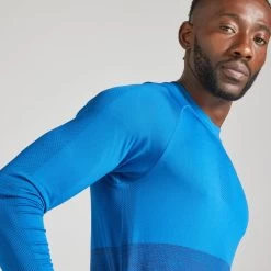 T-SHIRT RUNNING HOMME RESPIRANT MANCHE LONGUE KIPRUN CARE BLEU ROY -Magasin De Plein Air t shirt running homme respirant manche longue kiprun care bleu roy 6