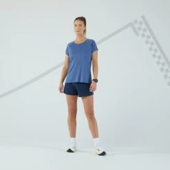 T-shirt Running Léger Femme - KIPRUN Run 900 Light Bleu Ardoise -Magasin De Plein Air t shirt running leger femme kiprun run 900 light bleu ardoise 4