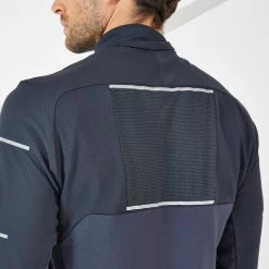 T-SHIRT RUNNING MANCHES LONGUES HIVER HOMME - KIPRUN WARM LIGHT BLEU FONCE -Magasin De Plein Air t shirt running manches longues hiver homme kiprun warm light bleu fonce 6