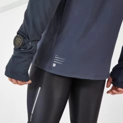 T-SHIRT RUNNING MANCHES LONGUES HIVER HOMME - KIPRUN WARM LIGHT BLEU FONCE -Magasin De Plein Air t shirt running manches longues hiver homme kiprun warm light bleu fonce 7