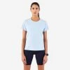 T-shirt Running Respirant Femme - KIPRUN Run 500 Dry Bleu Ciel