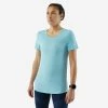 T-shirt Running Sans Couture Femme - KIPRUN Run 500 Confort Bleu Ciel