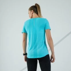 T-shirt Running Sans Couture Femme - KIPRUN Run 500 Confort Turquoise 8 T-shirt Running Sans Couture Femme - KIPRUN Run 500 Confort Turquoise -Magasin De Plein Air t shirt running sans couture femme kiprun run 500 confort turquoise 2