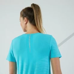 T-shirt Running Sans Couture Femme - KIPRUN Run 500 Confort Turquoise 10 T-shirt Running Sans Couture Femme - KIPRUN Run 500 Confort Turquoise -Magasin De Plein Air t shirt running sans couture femme kiprun run 500 confort turquoise 4