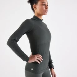 TEE SHIRT MANCHES LONGUES RUNNING SANS COUTURES FEMME - KIPRUN SKINCARE KHAKI 11 TEE SHIRT MANCHES LONGUES RUNNING SANS COUTURES FEMME - KIPRUN SKINCARE KHAKI -Magasin De Plein Air tee shirt manches longues running sans coutures femme kiprun skincare khaki 5