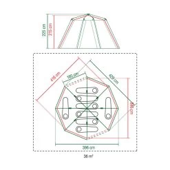 Tente Coleman Octagon 8 (Verte) -Magasin De Plein Air tente coleman octagon 8 verte 5