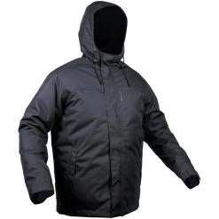 VESTE CHASSE CHAUDE IMPERMEABLE NOIRE 100