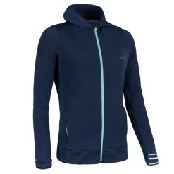 Kalenji VESTE D'ATHLÉTISME FEMME WARM BLEUE MARINE & BLEU CIEL