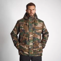 VESTE IMPERMEABLE CHAUDE 100 CAMO WOODLAND -Magasin De Plein Air veste impermeable chaude 100 camo woodland 2