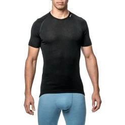 Woolpower Tee De Base Couche Merino LITE - Noir -Magasin De Plein Air woolpower tee de base couche merino lite noir 3